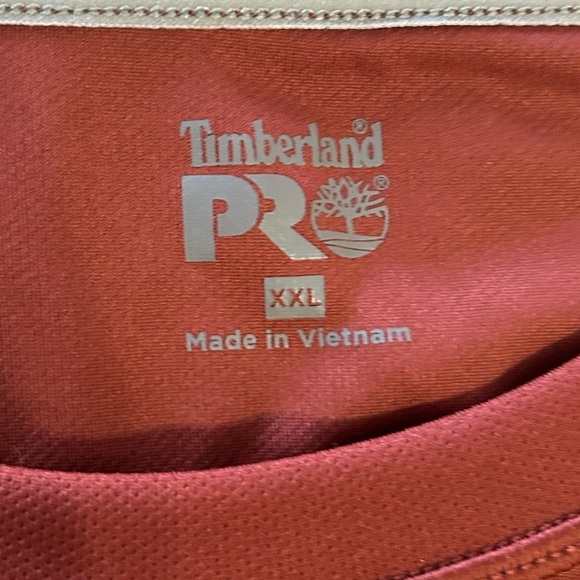 Timberland Pro Long Sleeve Performance Tee in Burnt Orange. Size XXL. - Picture 4 of 6
